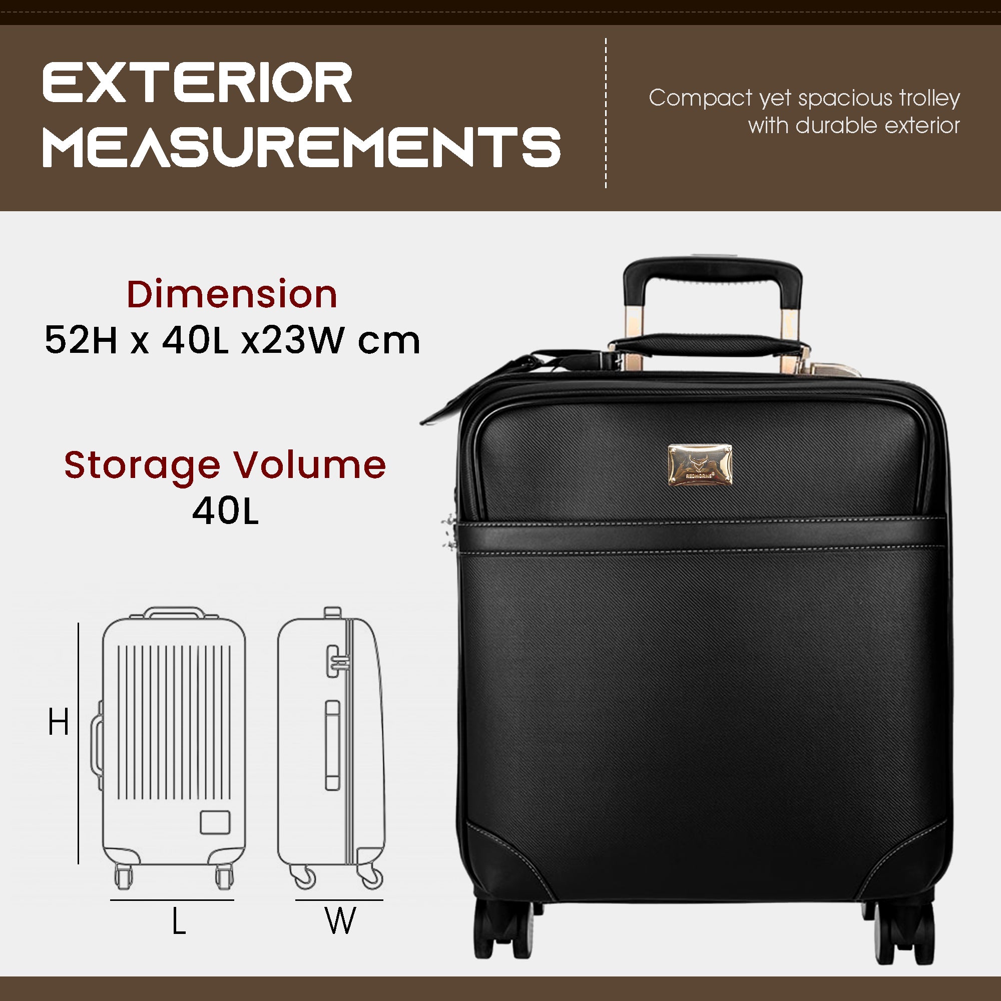 Trolley bag luggage trolley bags tsa lock cabin suitcase#color_black