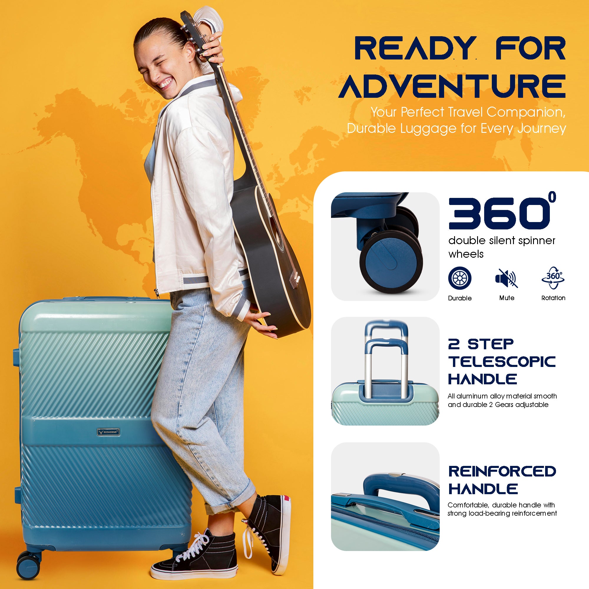 Suitcase bag trolley bag cabin suitcase cabin luggage luggage trolley#color_blue