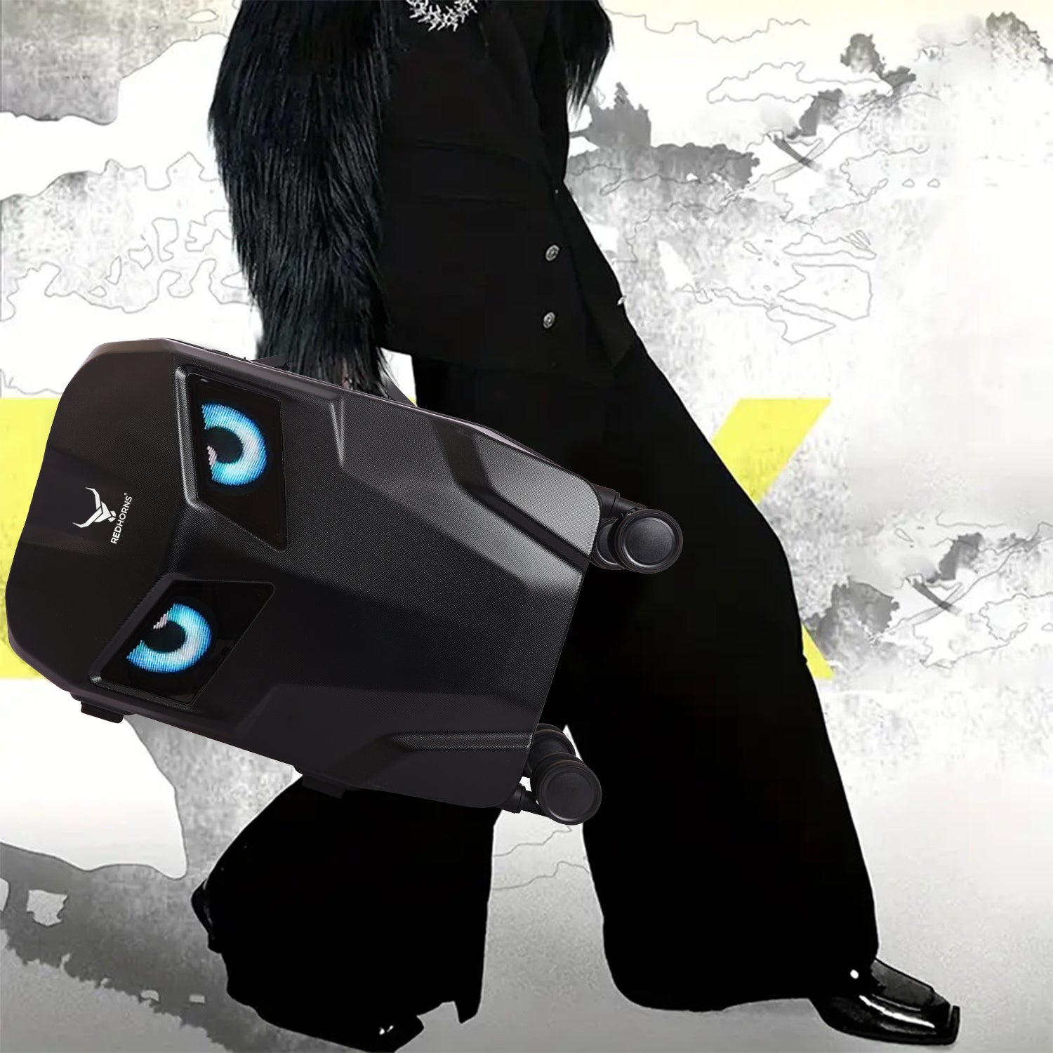 Lightweight led trolley bag #color_black