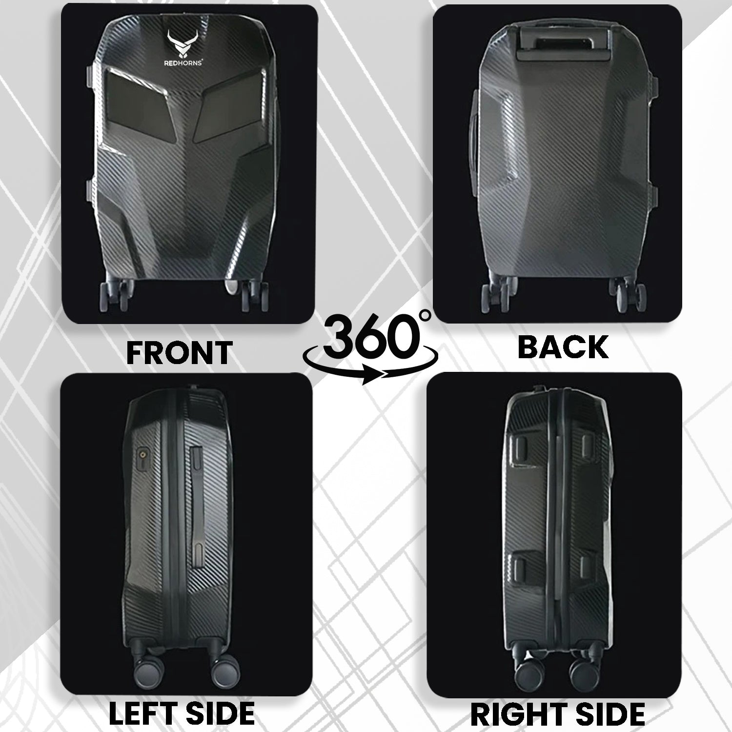 Lightweight led trolley bag #color_textured