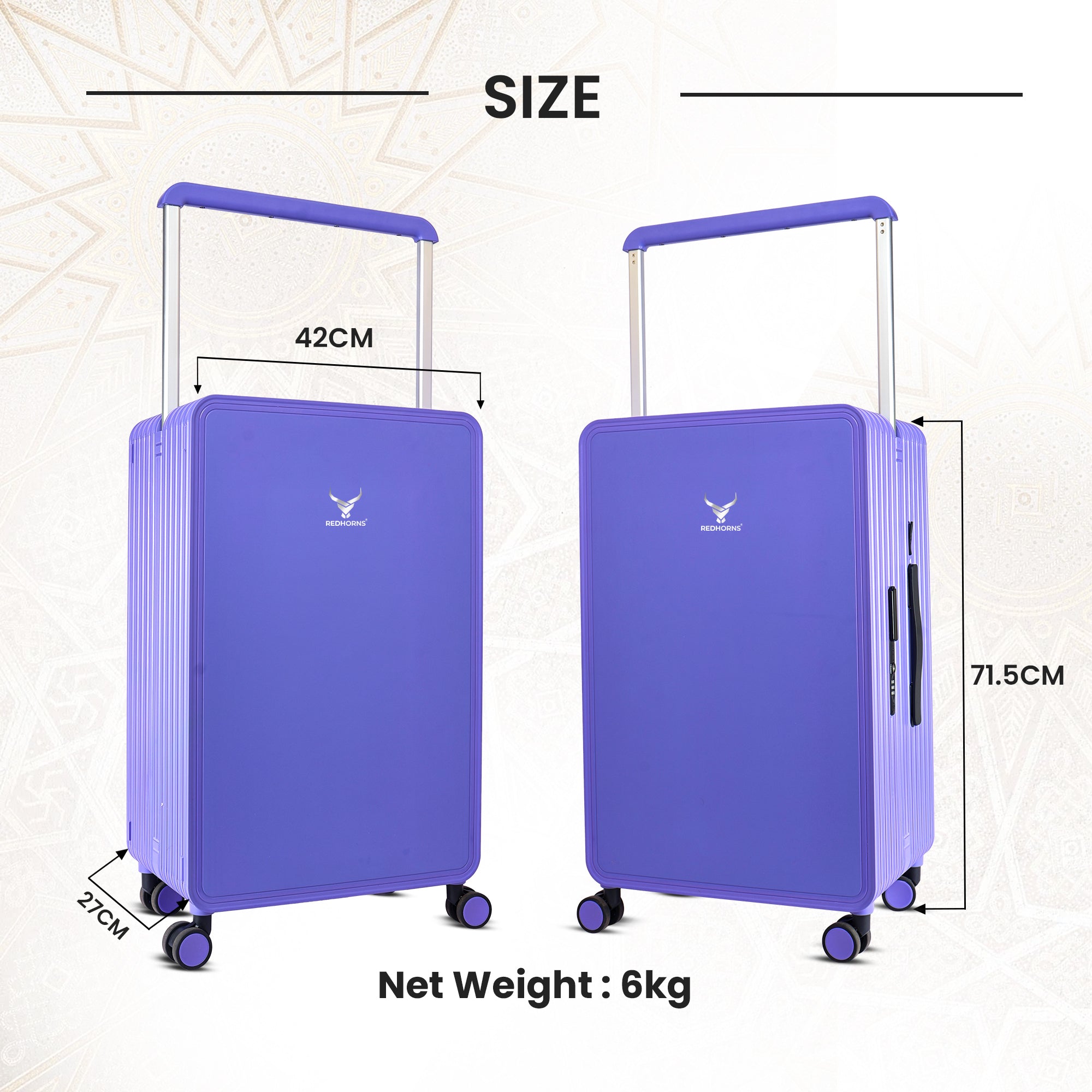 Lightweight luggage trolley bag #color_purple