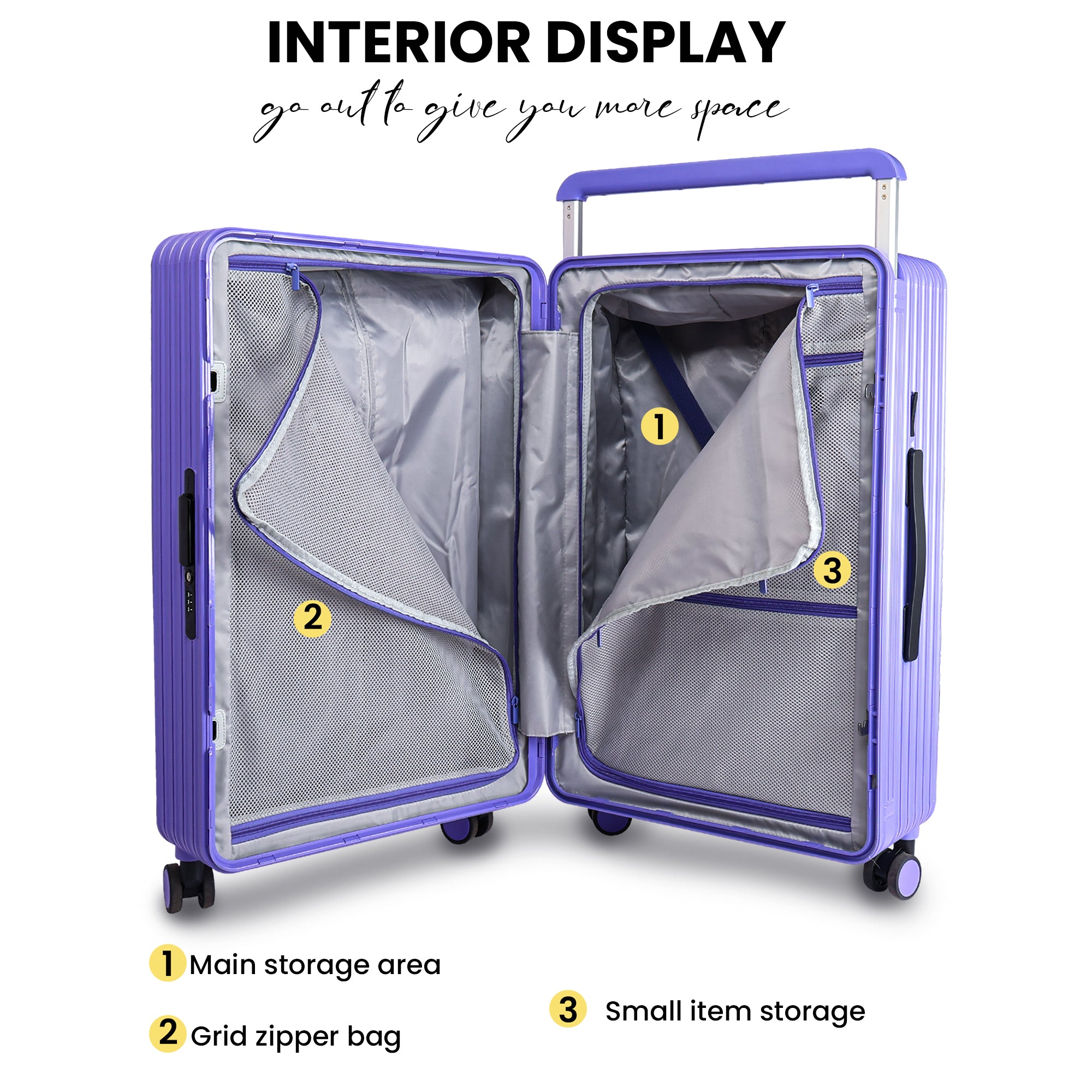 Lightweight luggage trolley bag #color_purple