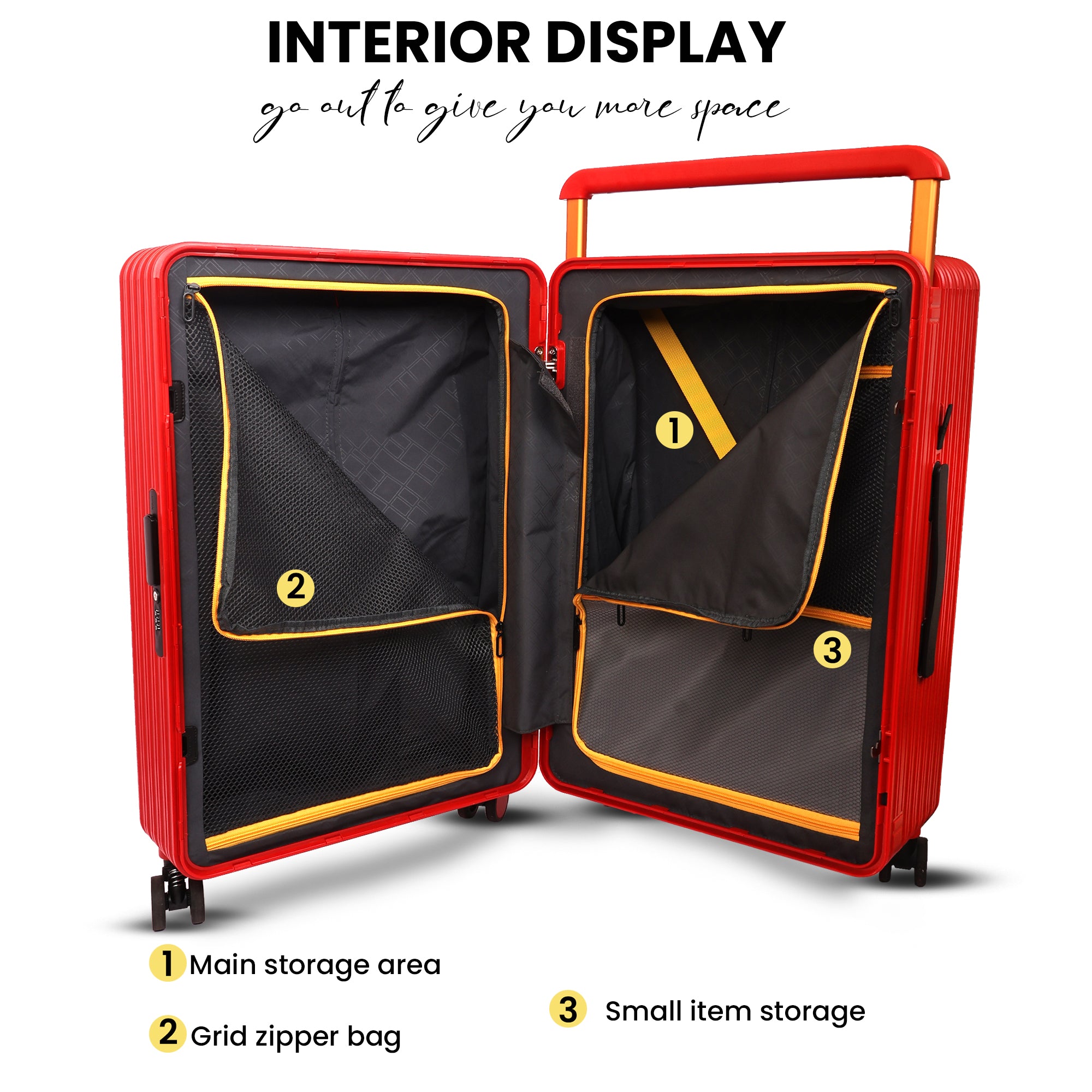 Lightweight luggage trolley bag #color_red