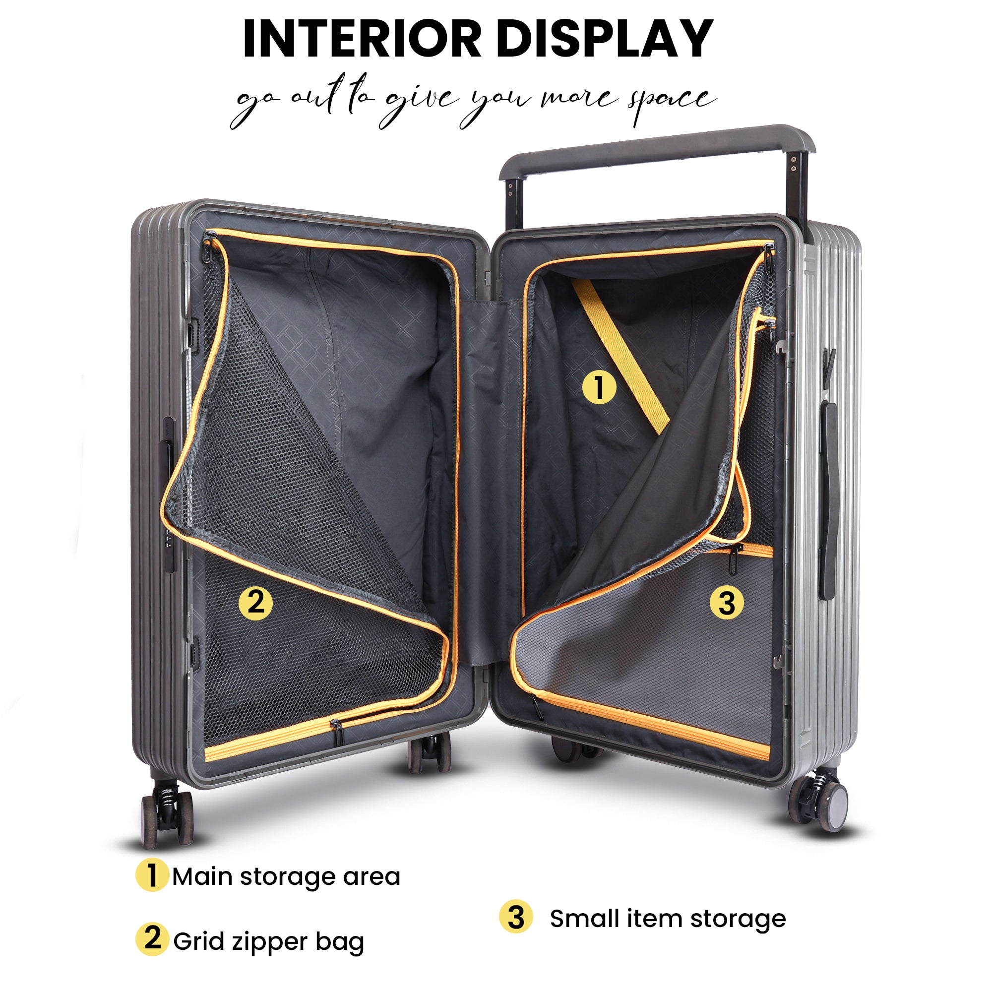 Lightweight luggage trolley bag #color_grey