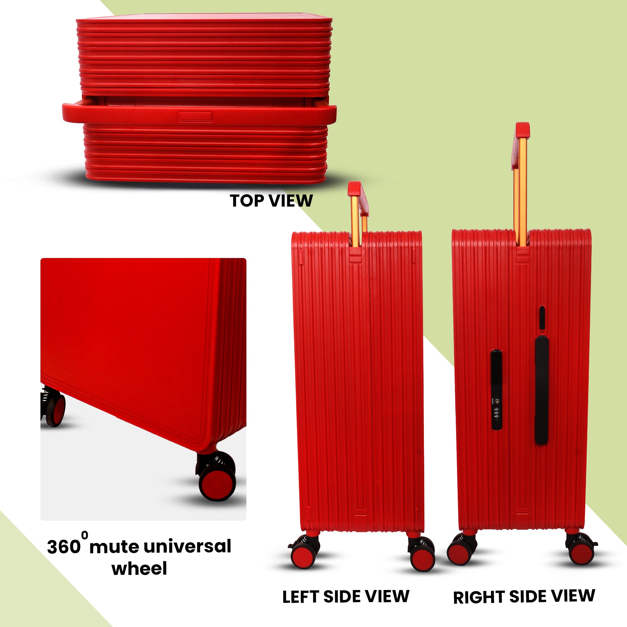 Lightweight luggage trolley bag #color_red