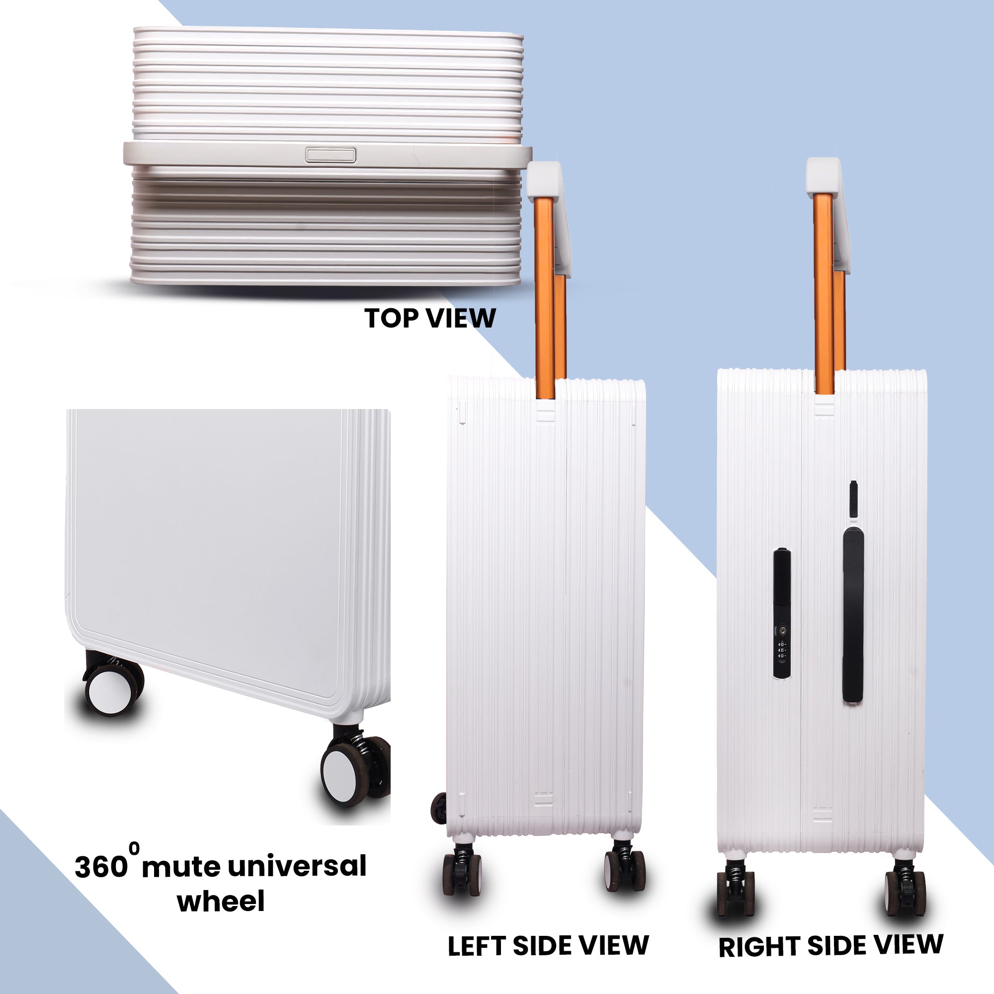 Lightweight luggage trolley bag #color_white