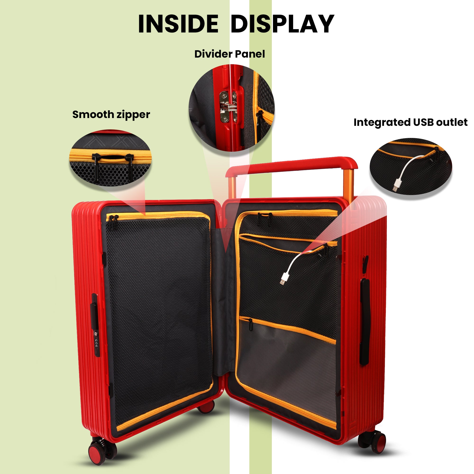 Lightweight luggage trolley bag #color_red