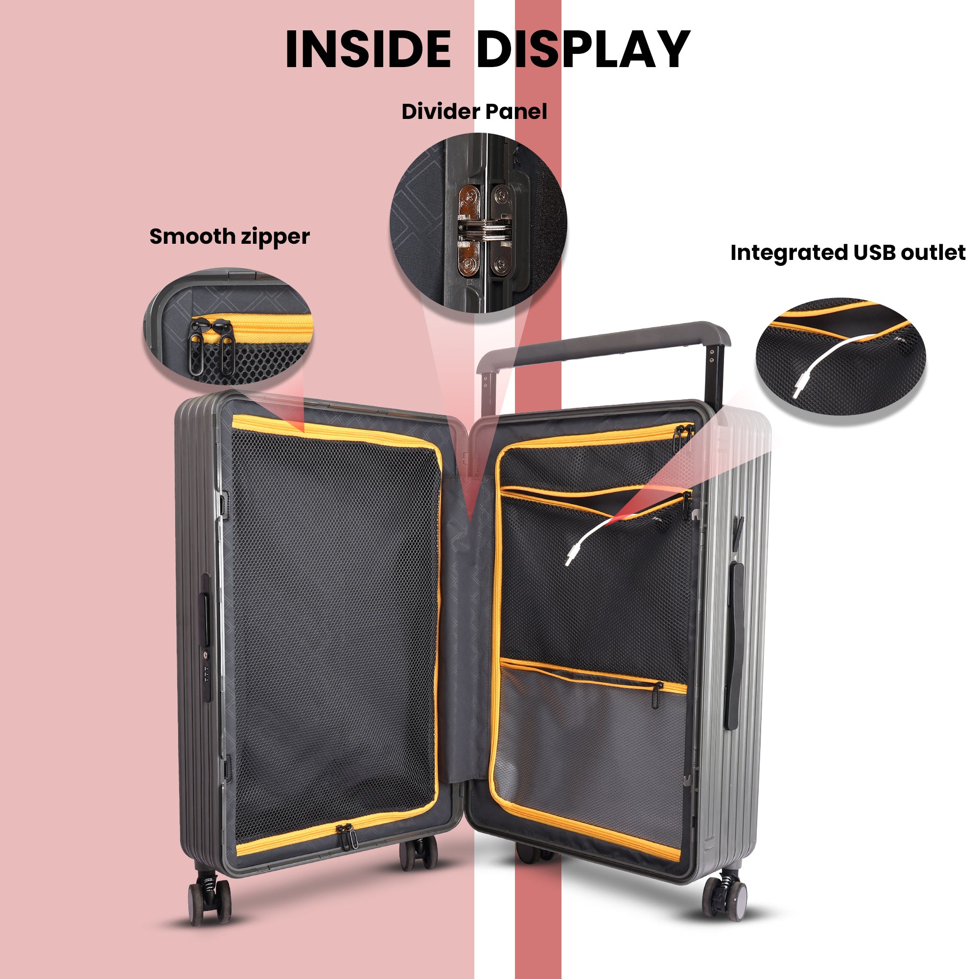 Lightweight luggage trolley bag #color_grey