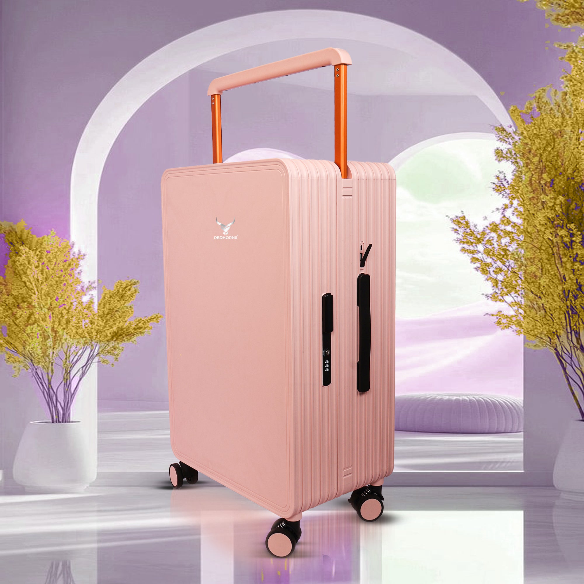Lightweight luggage trolley bag #color_pink