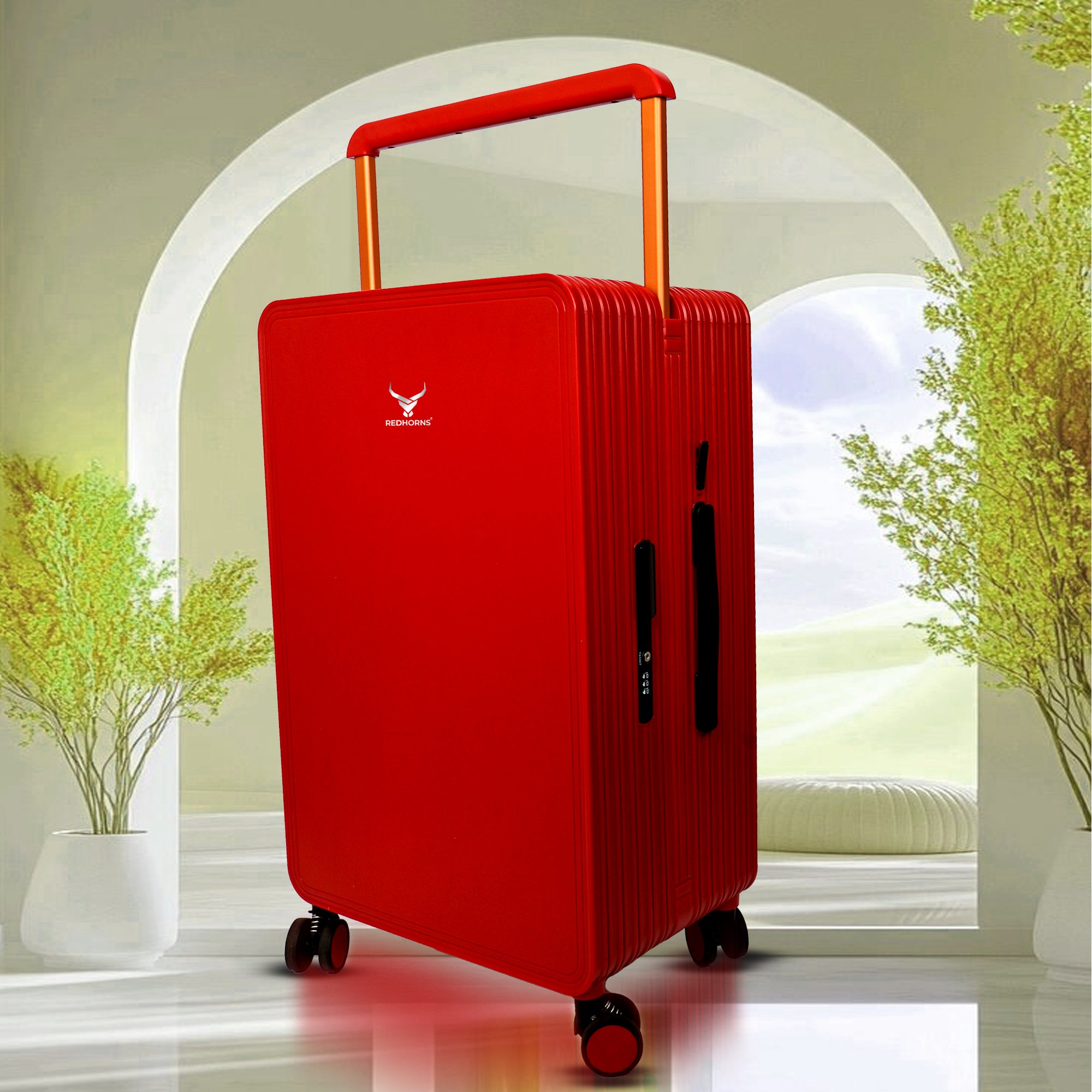 Lightweight luggage trolley bag #color_red