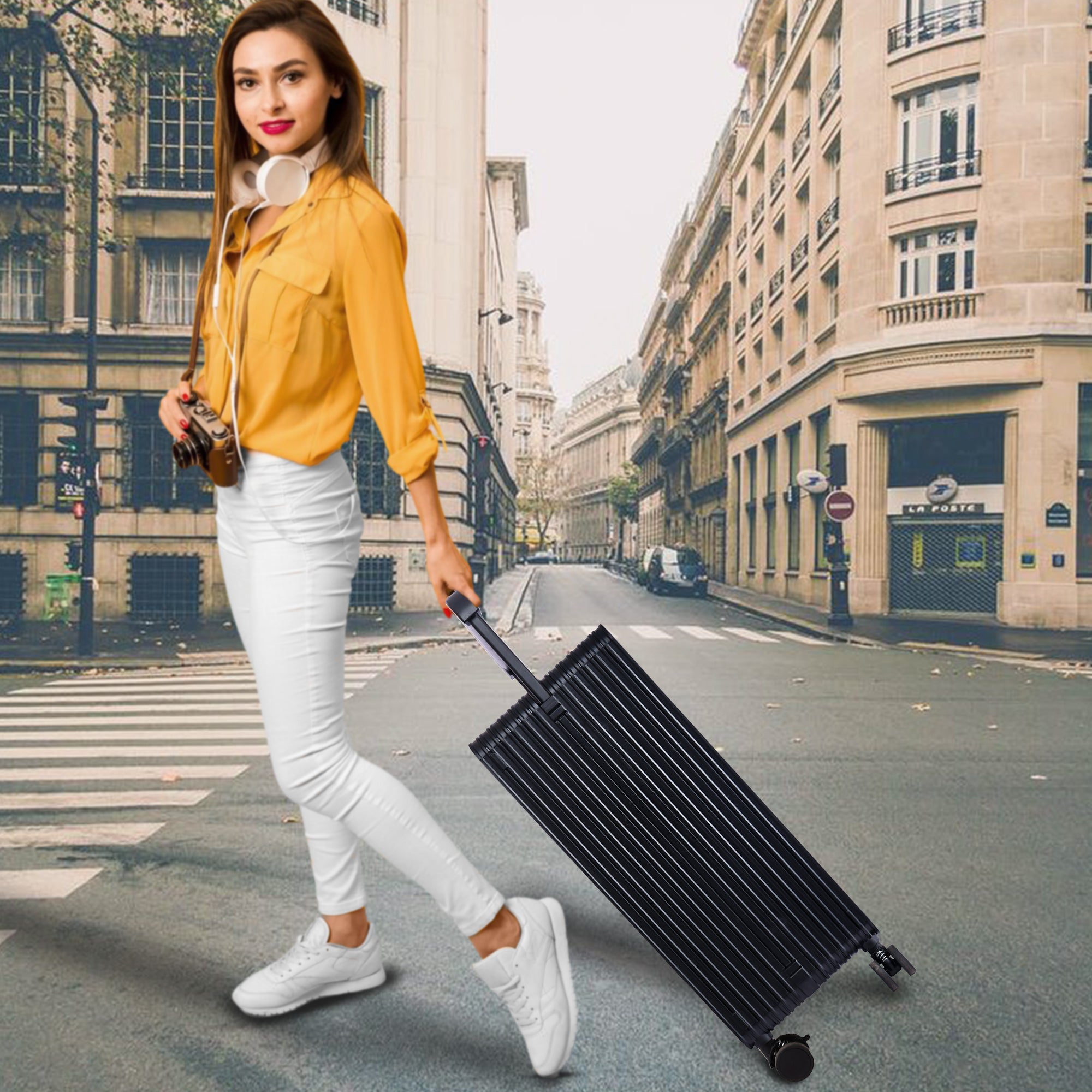 Lightweight luggage trolley bag #color_black