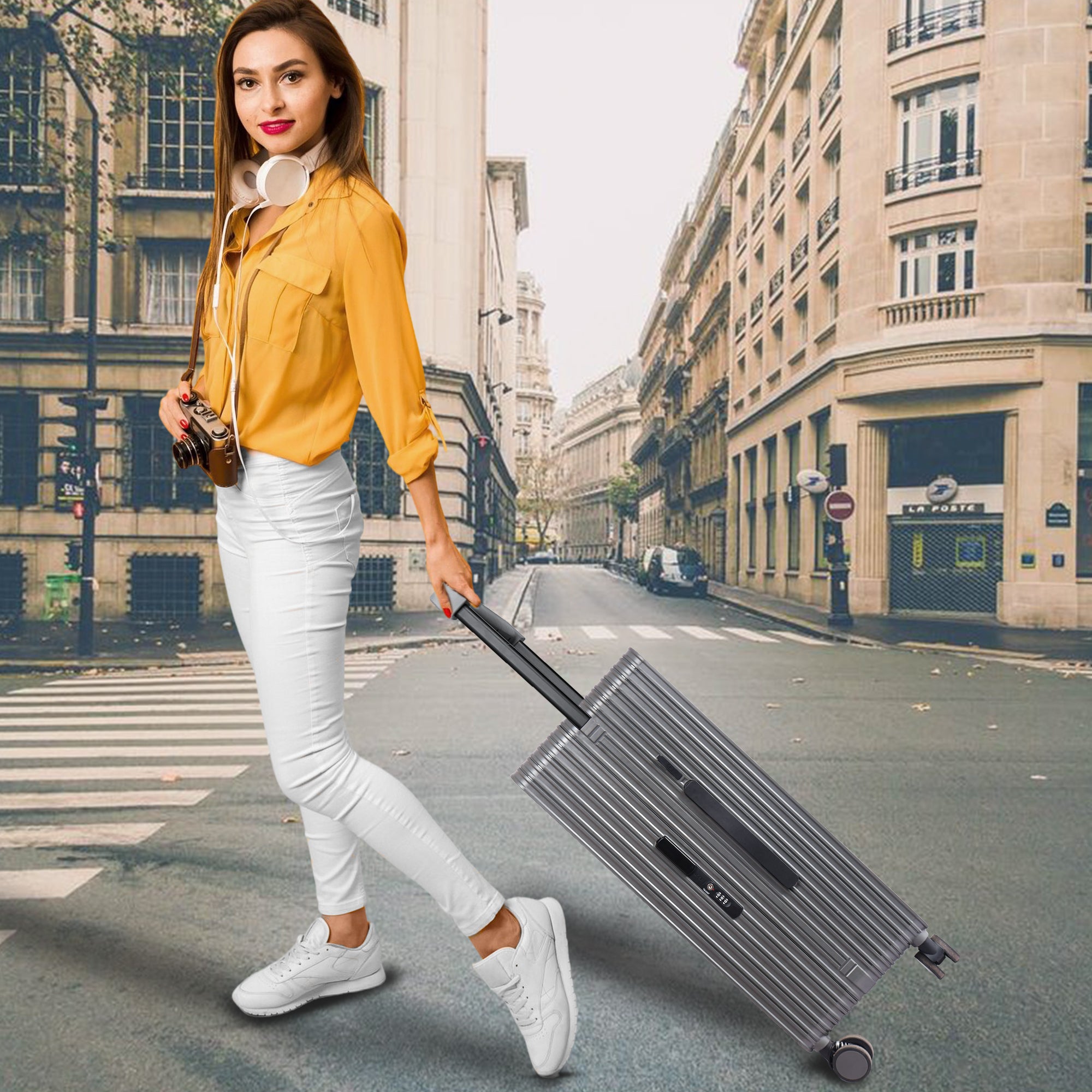 Lightweight luggage trolley bag #color_grey