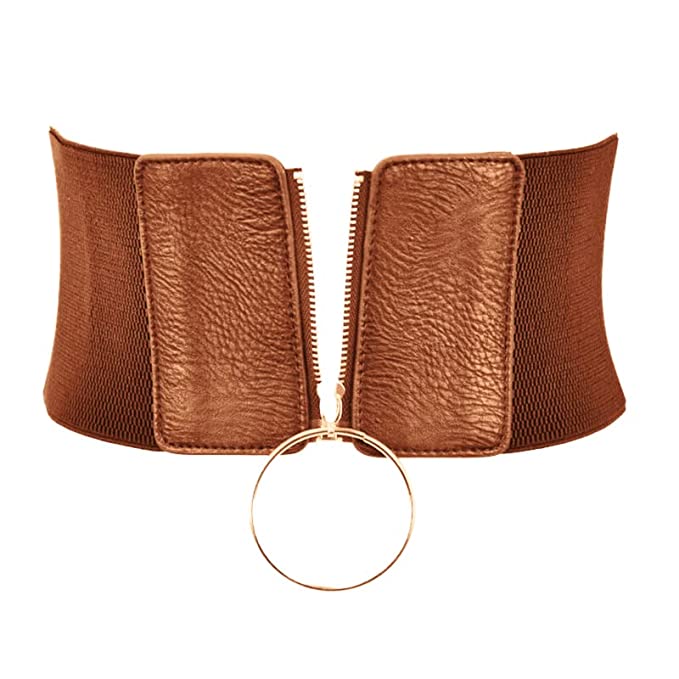 Redhorns Elastic Ladies Wide Belt#color_tan