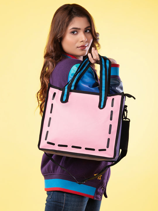 2d tote bag women handbag#color_pink