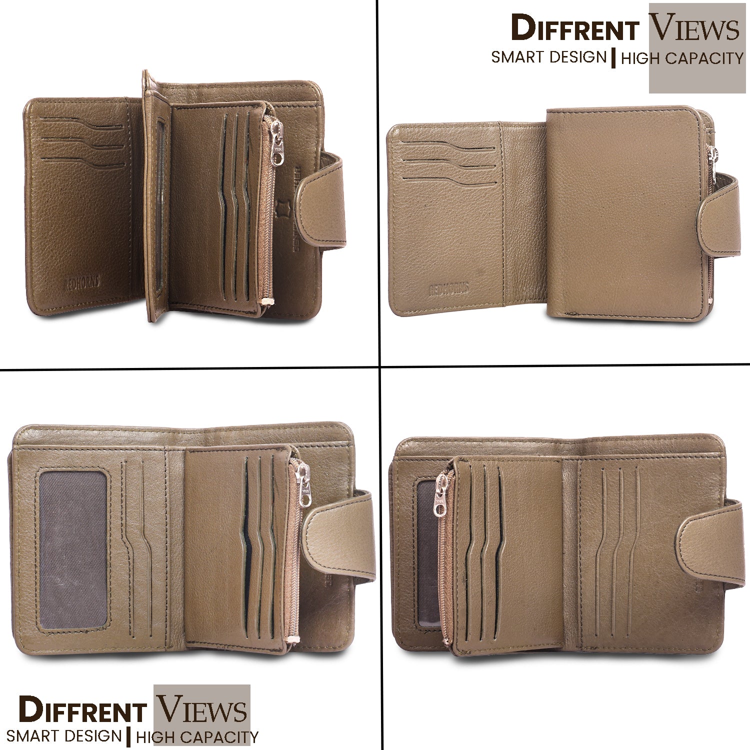 Rfid protected men leather wallet#color_beige