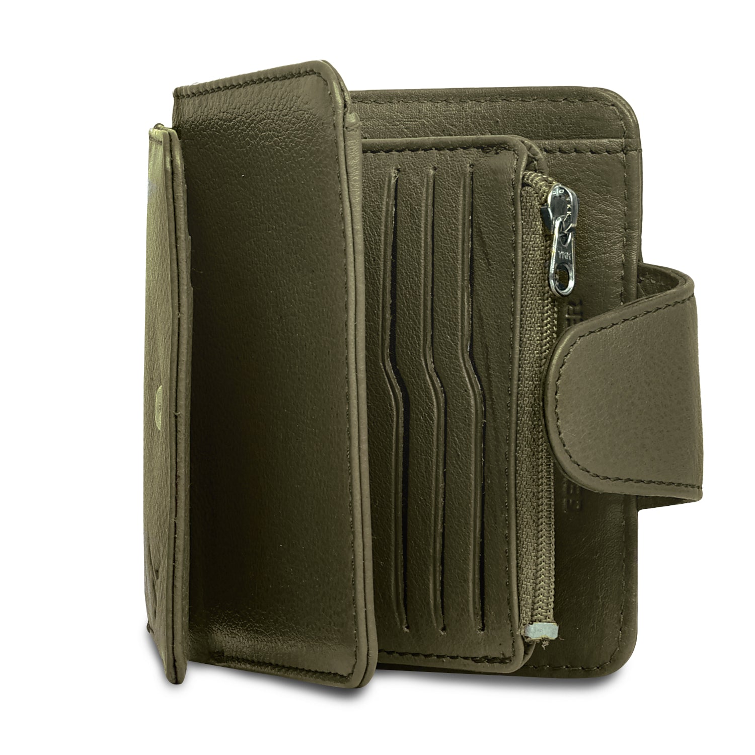 Rfid protected men leather wallet#color_green