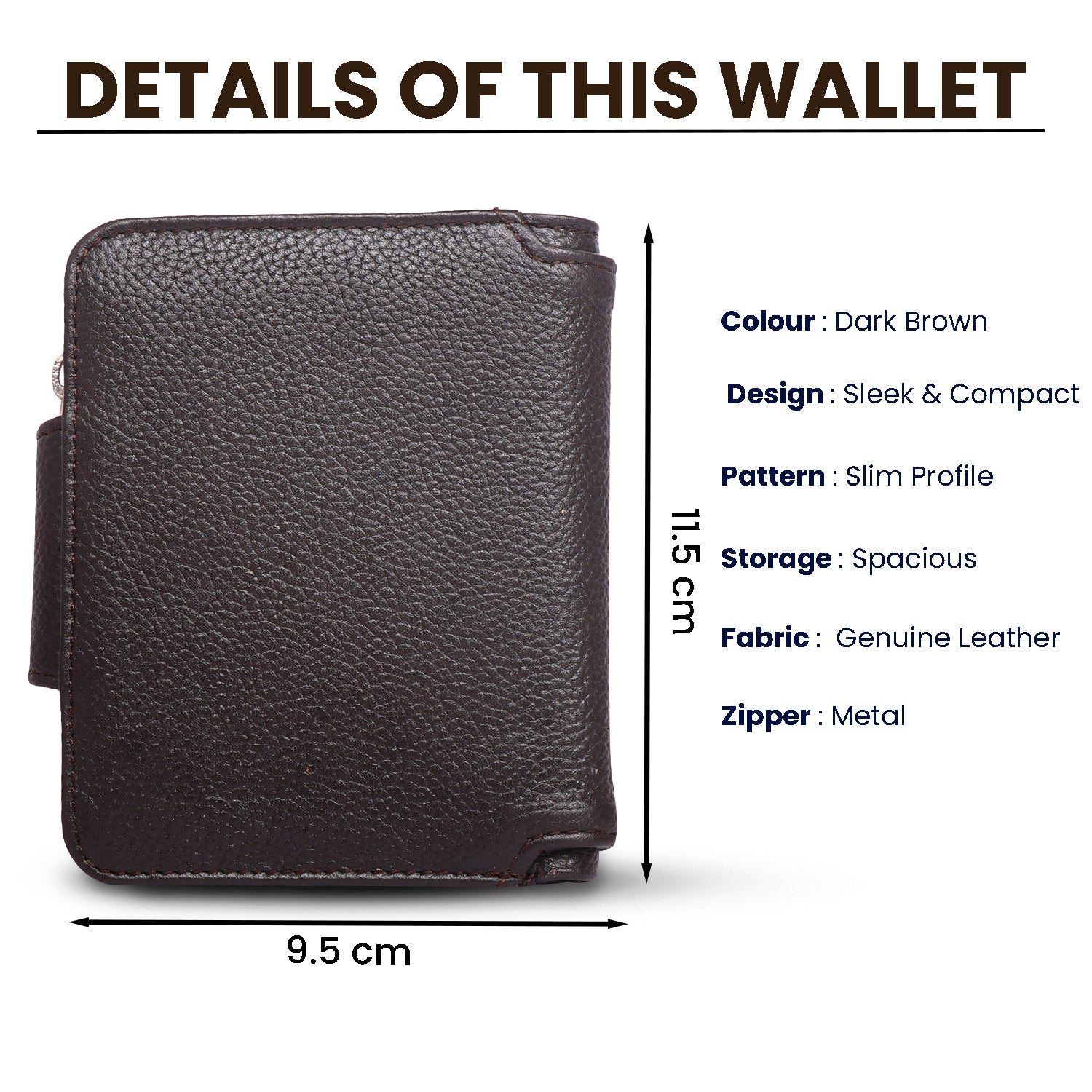 Rfid protected men leather wallet#color_coffee-brown