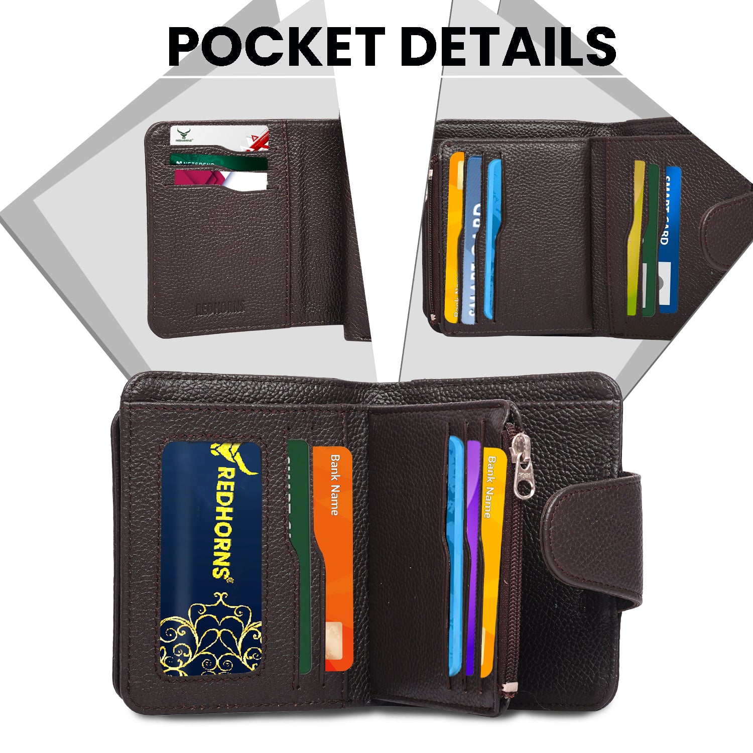 Rfid protected men leather wallet#color_coffee-brown