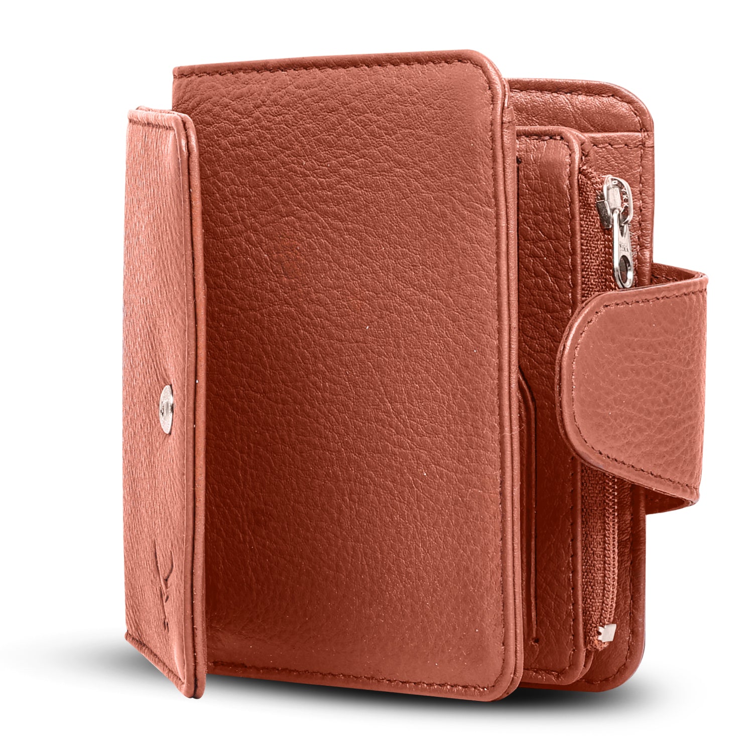 Rfid protected men leather wallet#color_tan