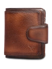 Rfid protected men leather wallet#color_brown