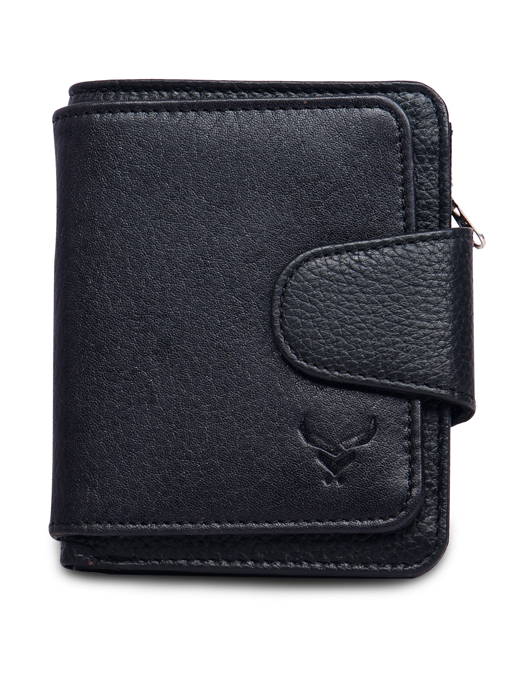 Rfid protected men leather wallet#color_black