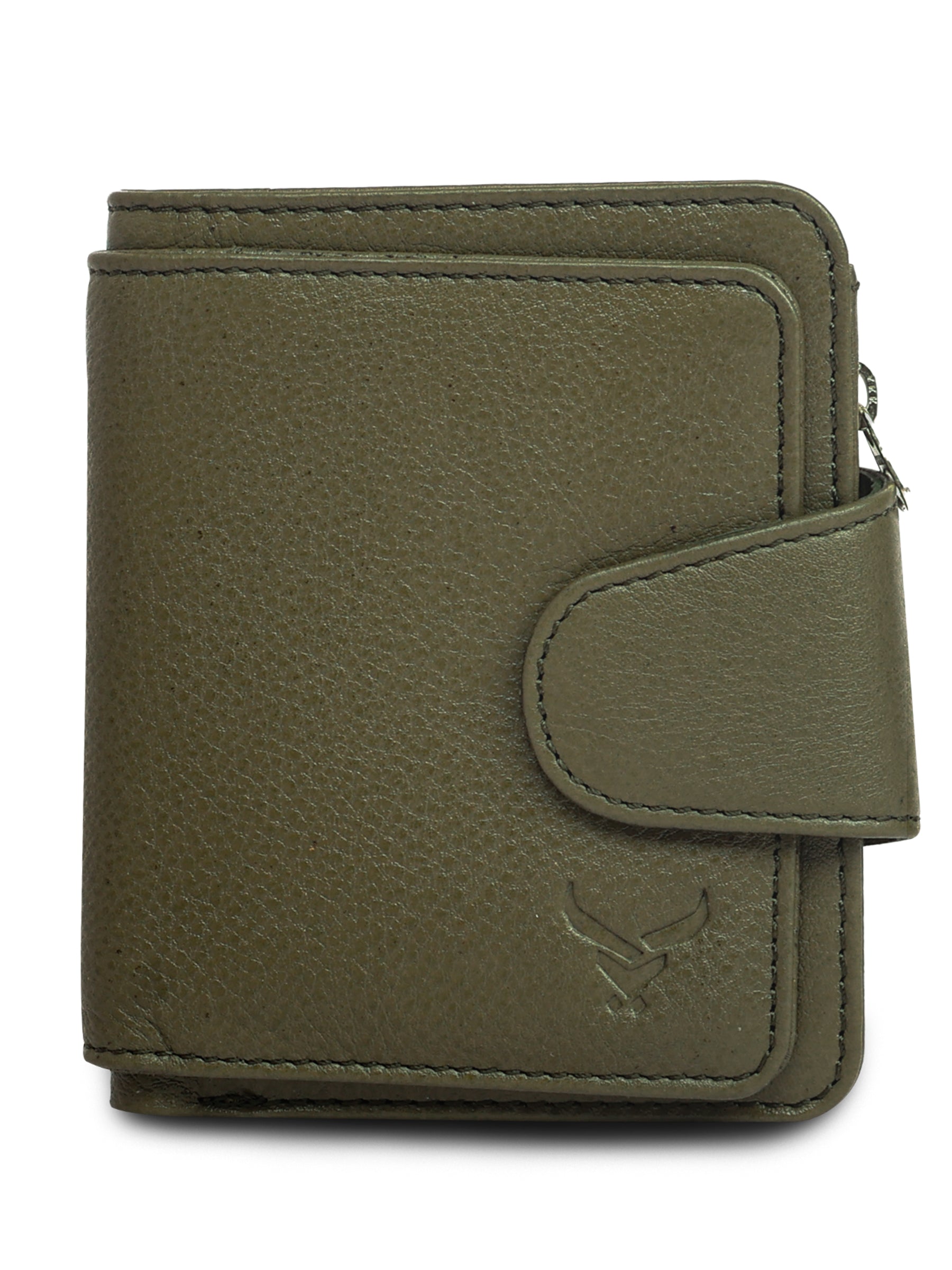 Rfid protected men leather wallet#color_green