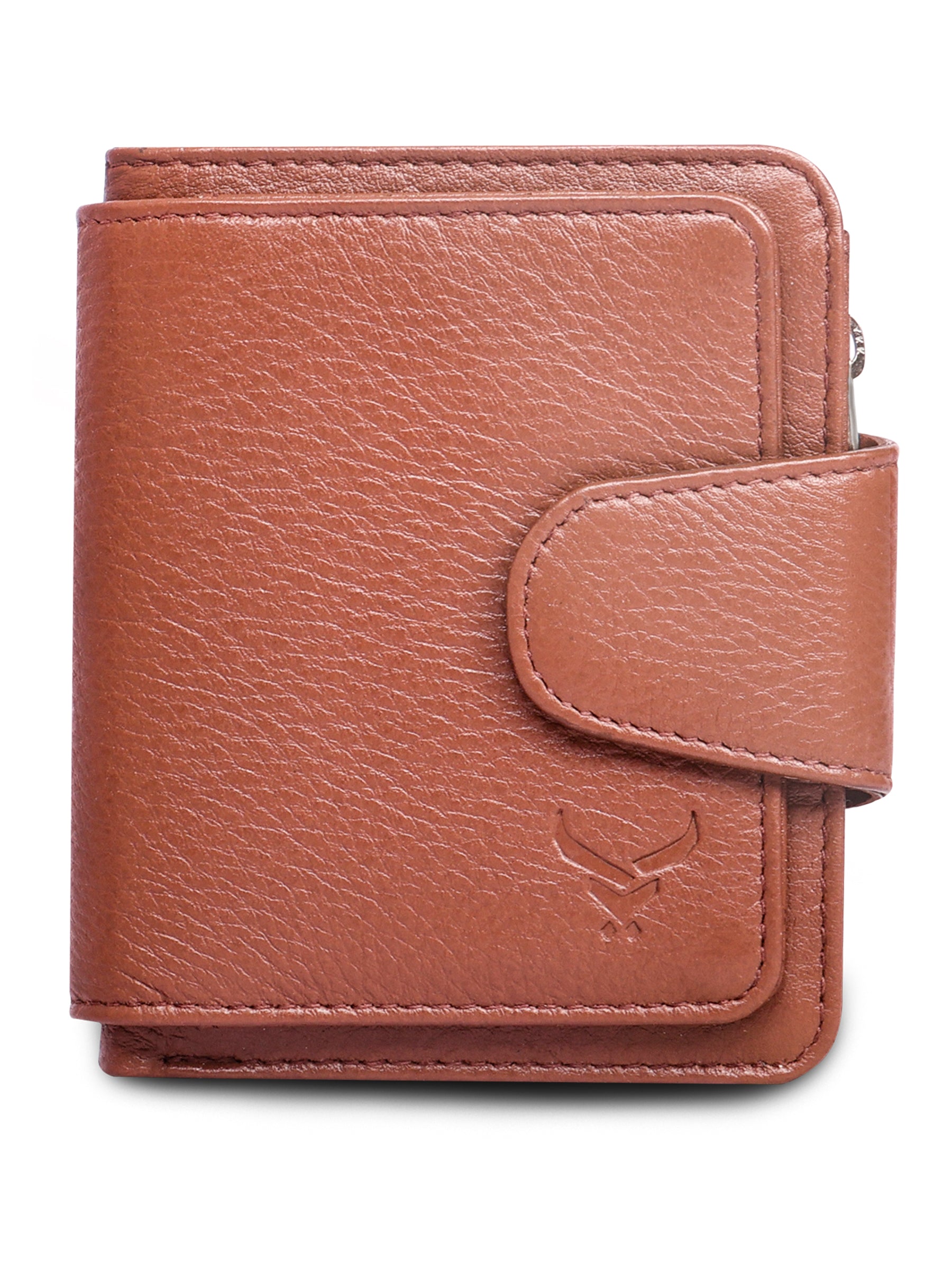 Rfid protected men leather wallet#color_tan