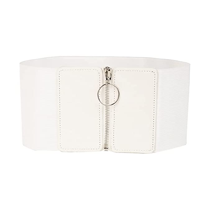 Redhorns Elastic Ladies Wide Belt#color_white