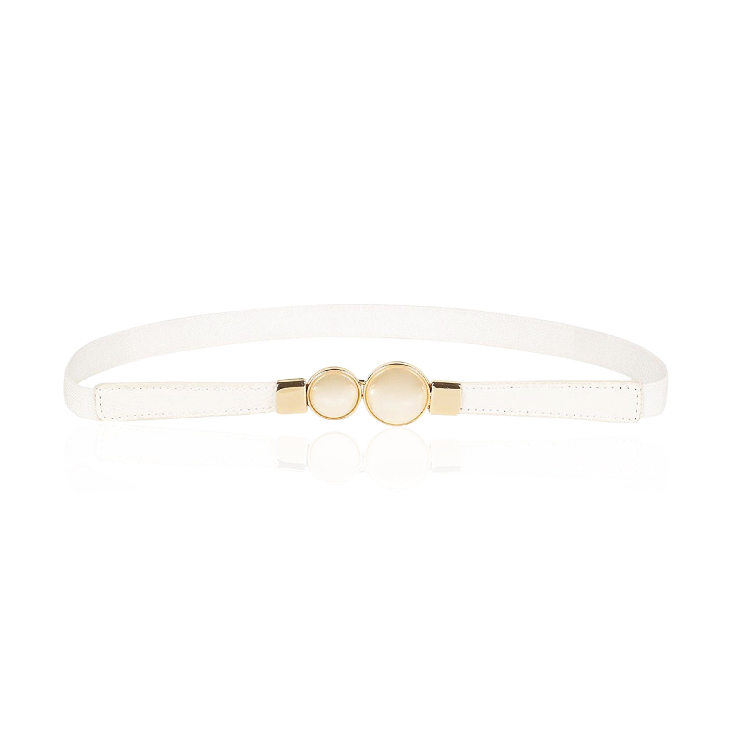 White color womens belt#color_white