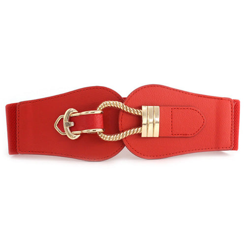 Elegant Design Elastic Fabric Wide Belt for Women Dresses