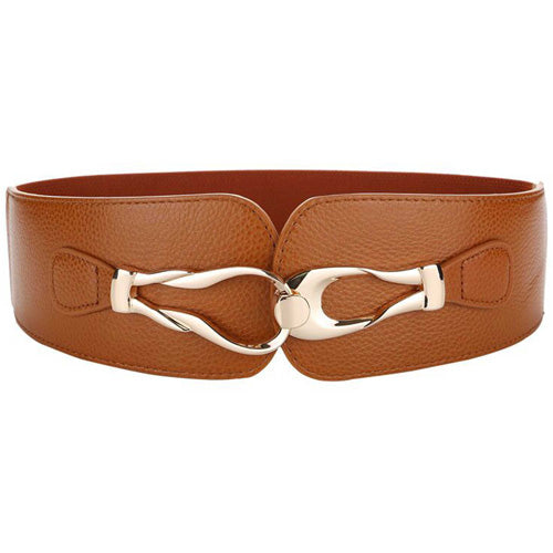Redhorns Elastic Ladies Wide Belt#color_brown