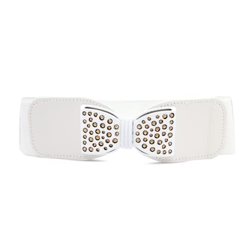 Redhorns Elastic Ladies Wide Belt#color_white