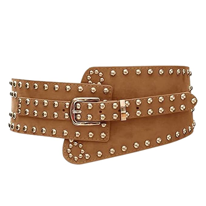 Redhorns Elastic Ladies Wide Belt#color_brown