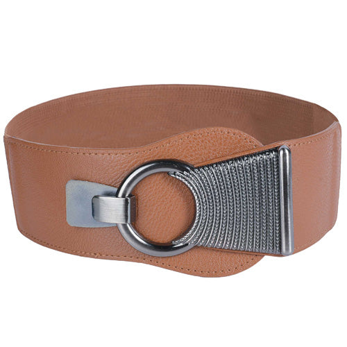 Redhorns Elastic Ladies Wide Belt#color_brown