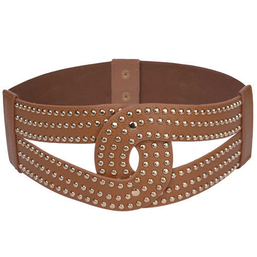 Redhorns Elastic Ladies Wide Belt#color_brown