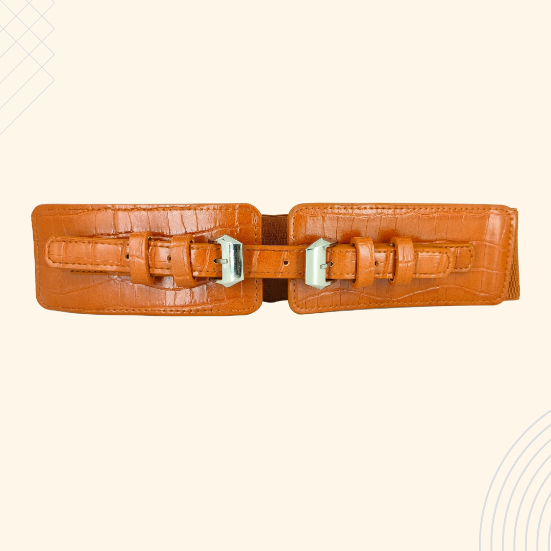 Redhorns Elastic Ladies Wide Belt#color_brown