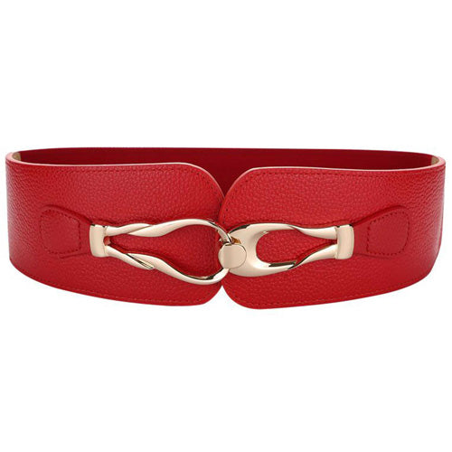 Redhorns Elastic Ladies Wide Belt#color_red