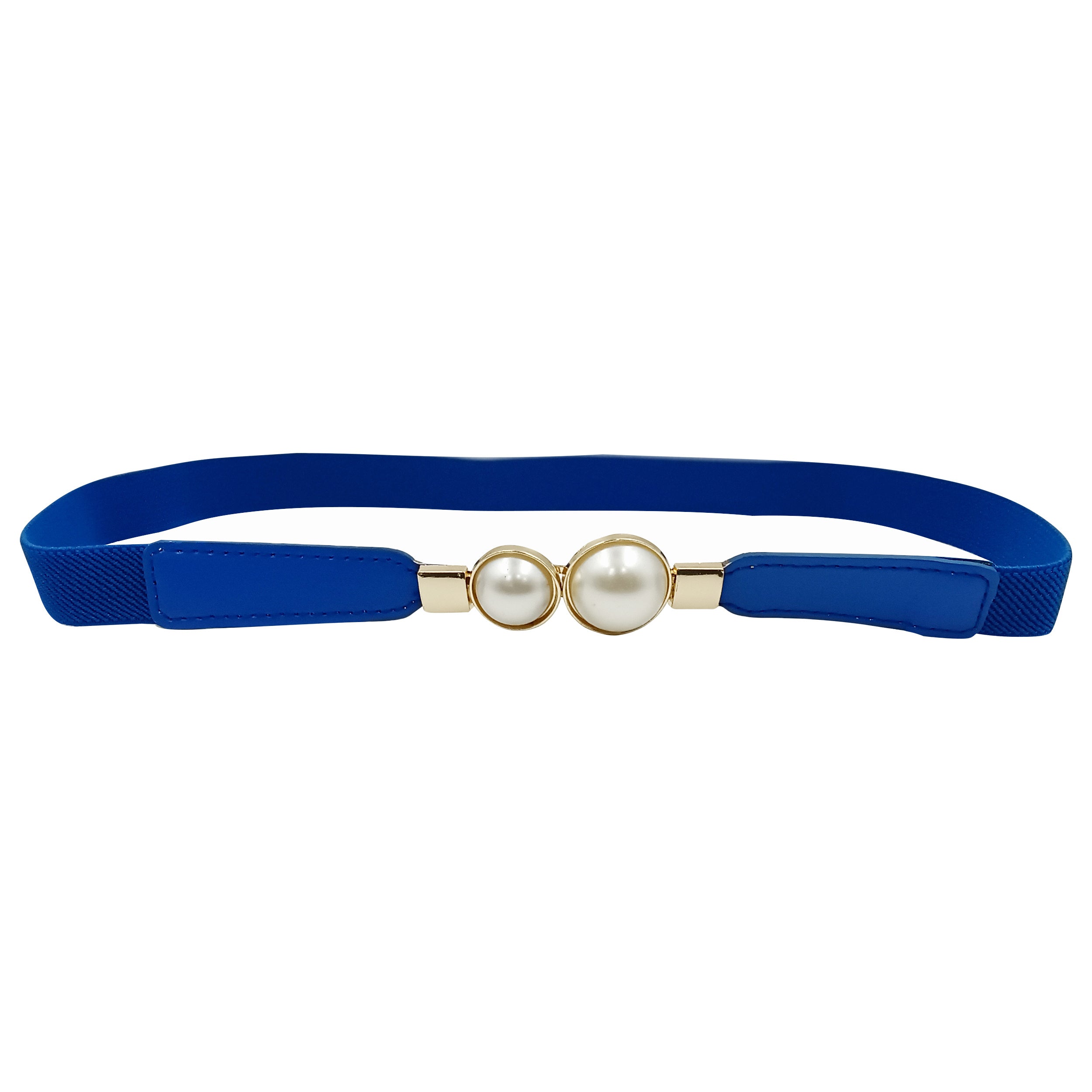 White color womens belt#color_blue