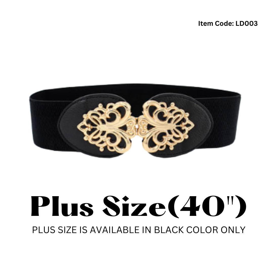 Ladies belt#color_black-plus-size