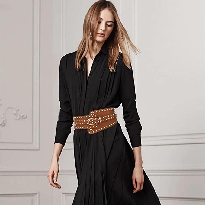 Redhorns Elastic Ladies Wide Belt#color_brown