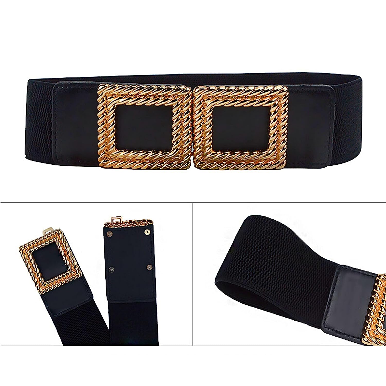 Redhorns Elastic Ladies Wide Belt#color_black