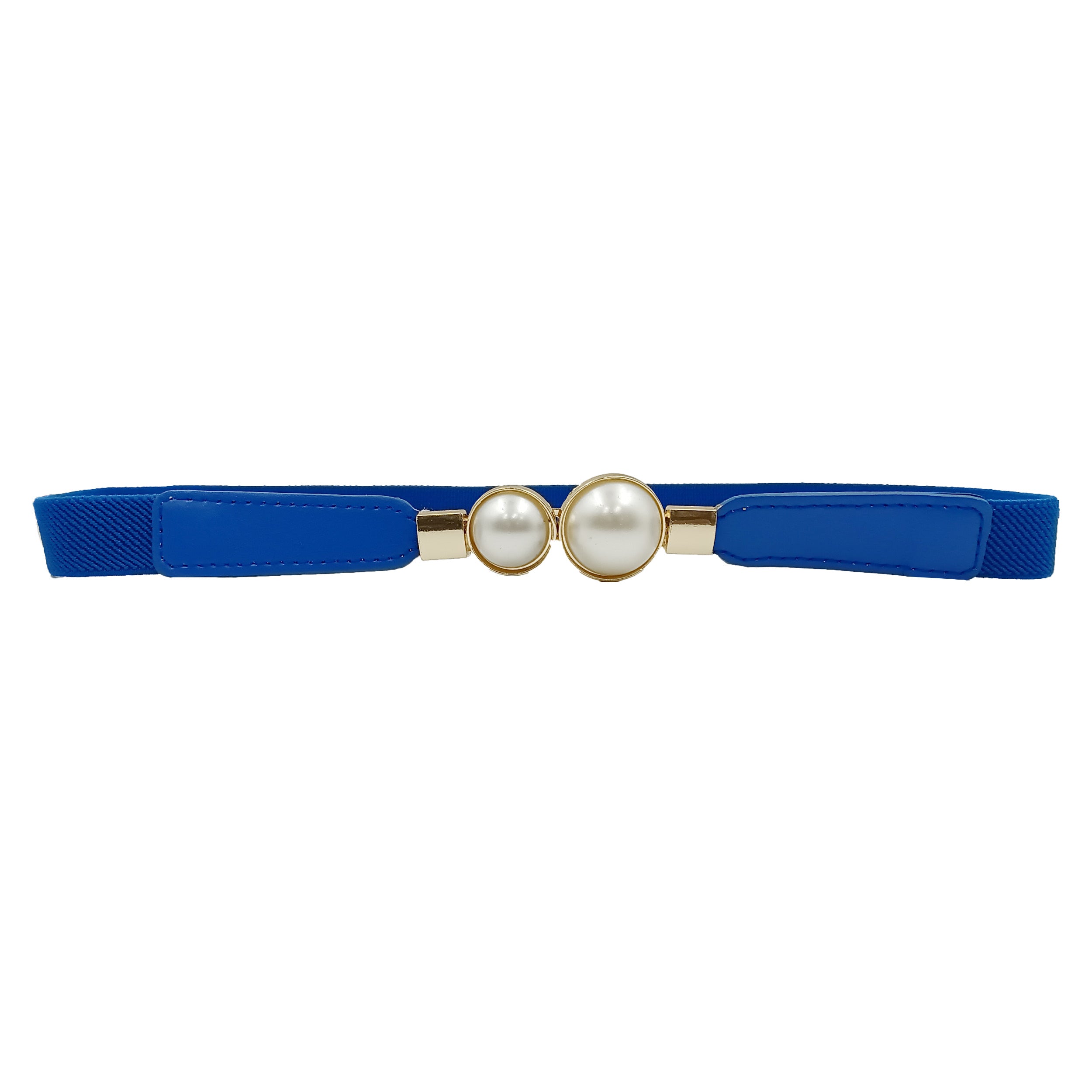 White color womens belt#color_blue