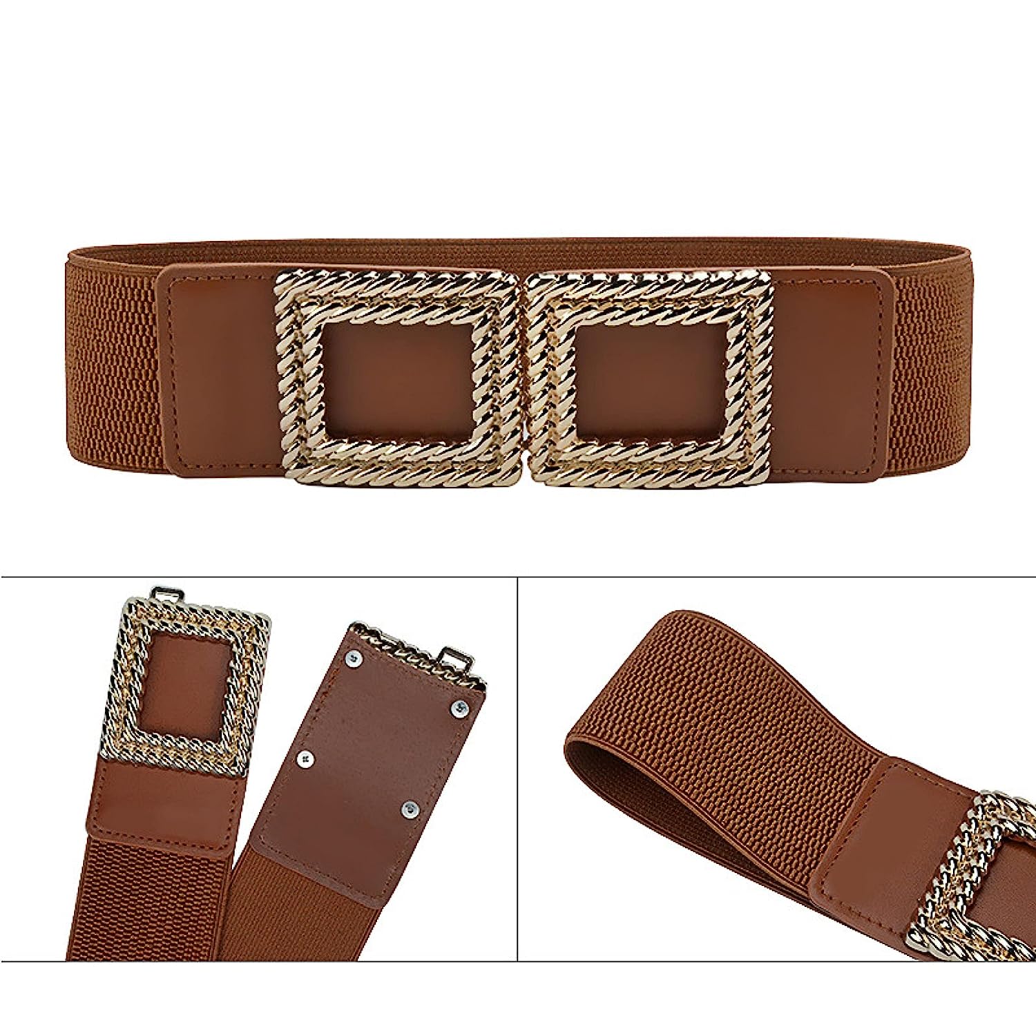 Redhorns Elastic Ladies Wide Belt#color_tan