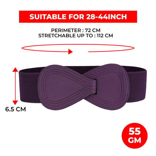 Redhorns Elastic Ladies Belt#color_purple