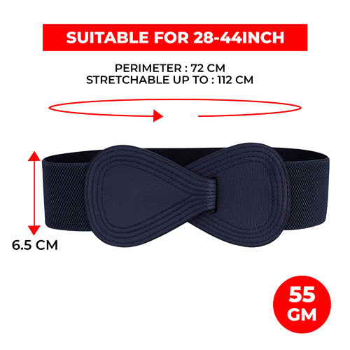 Redhorns Elastic Ladies Belt#color_navy-blue