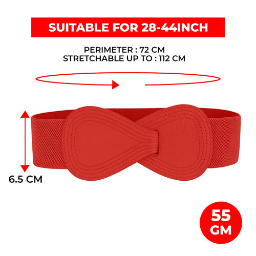 Redhorns Elastic Ladies Belt#color_red