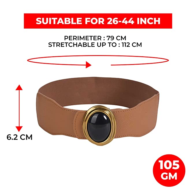 Redhorns Elastic Ladies Wide Corset Belt#color_brown