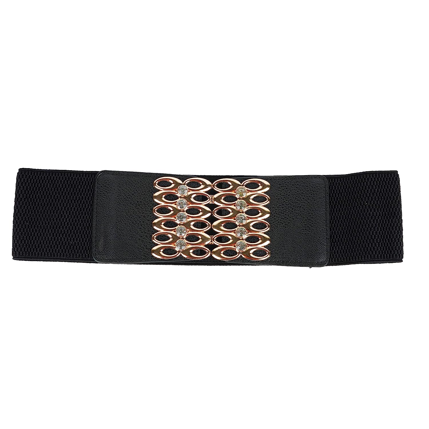 Redhorns Elastic Ladies Wide Corset Belt#color_black