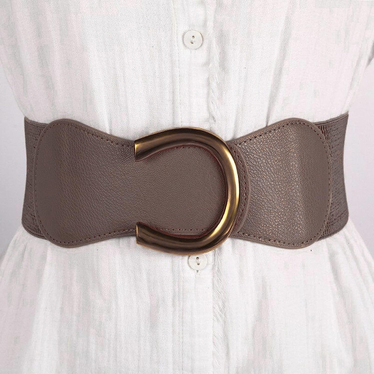 Redhorns Elastic Ladies Wide Belt#color_brown