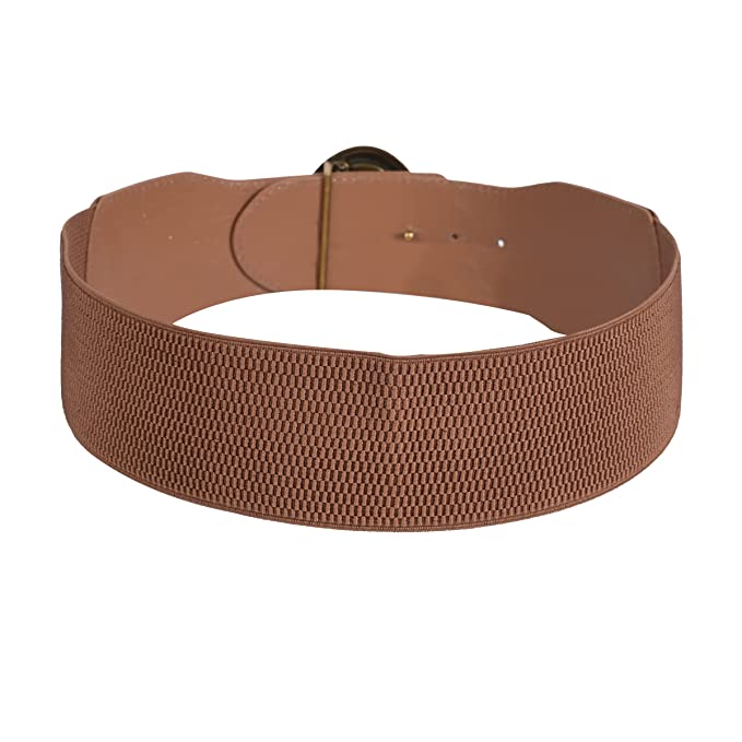 Redhorns Elastic Ladies Wide Corset Belt#color_brown